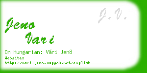 jeno vari business card