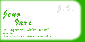 jeno vari business card